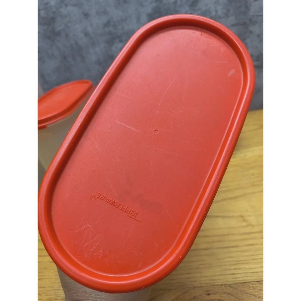 LOT‎ OF 4 VINTAGE TUPPERWARE RED LID